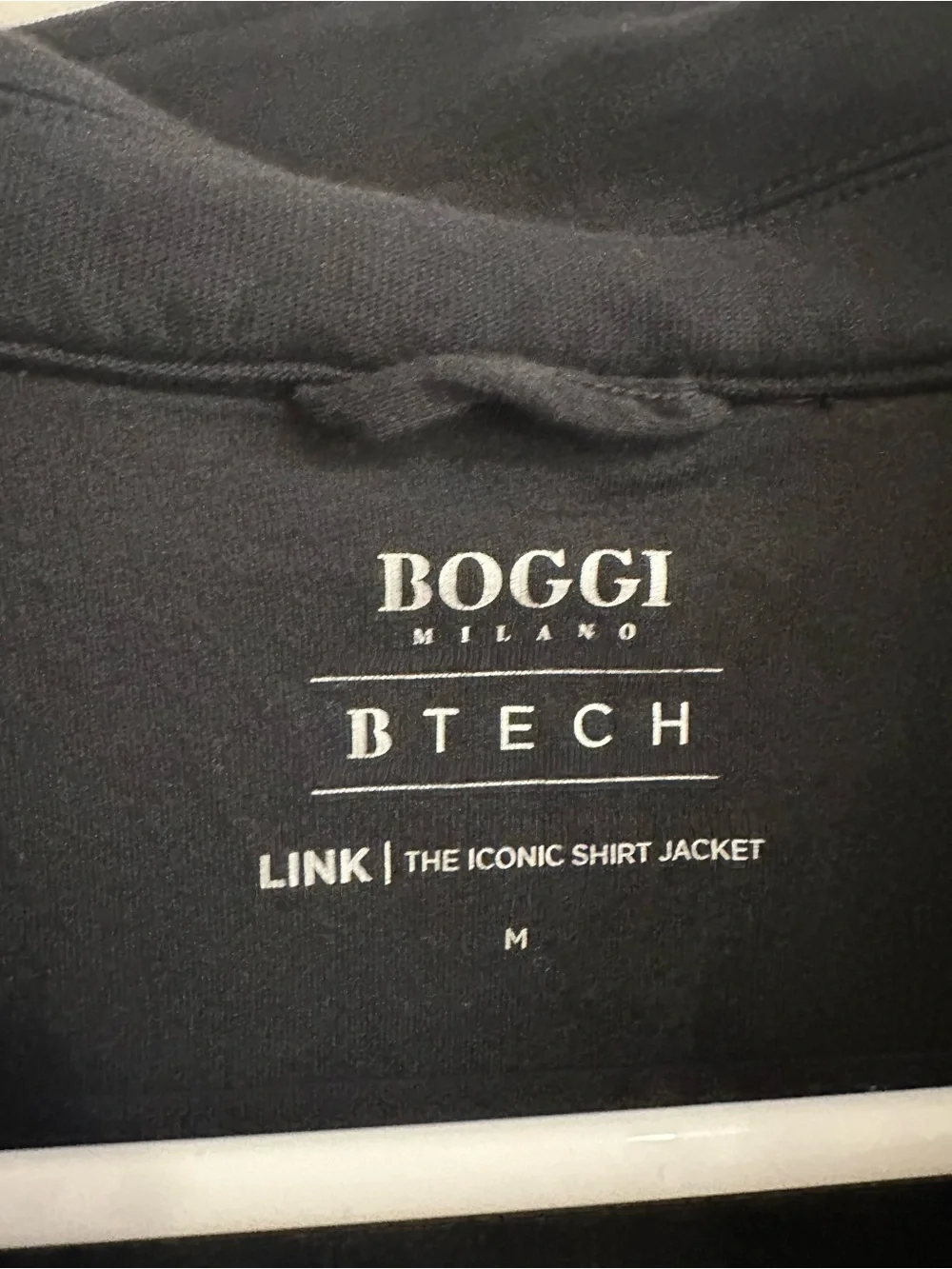 Boggi Milano Link Shirt Jacket Shacket Mens Medium Cotton Navy Blue B Tech